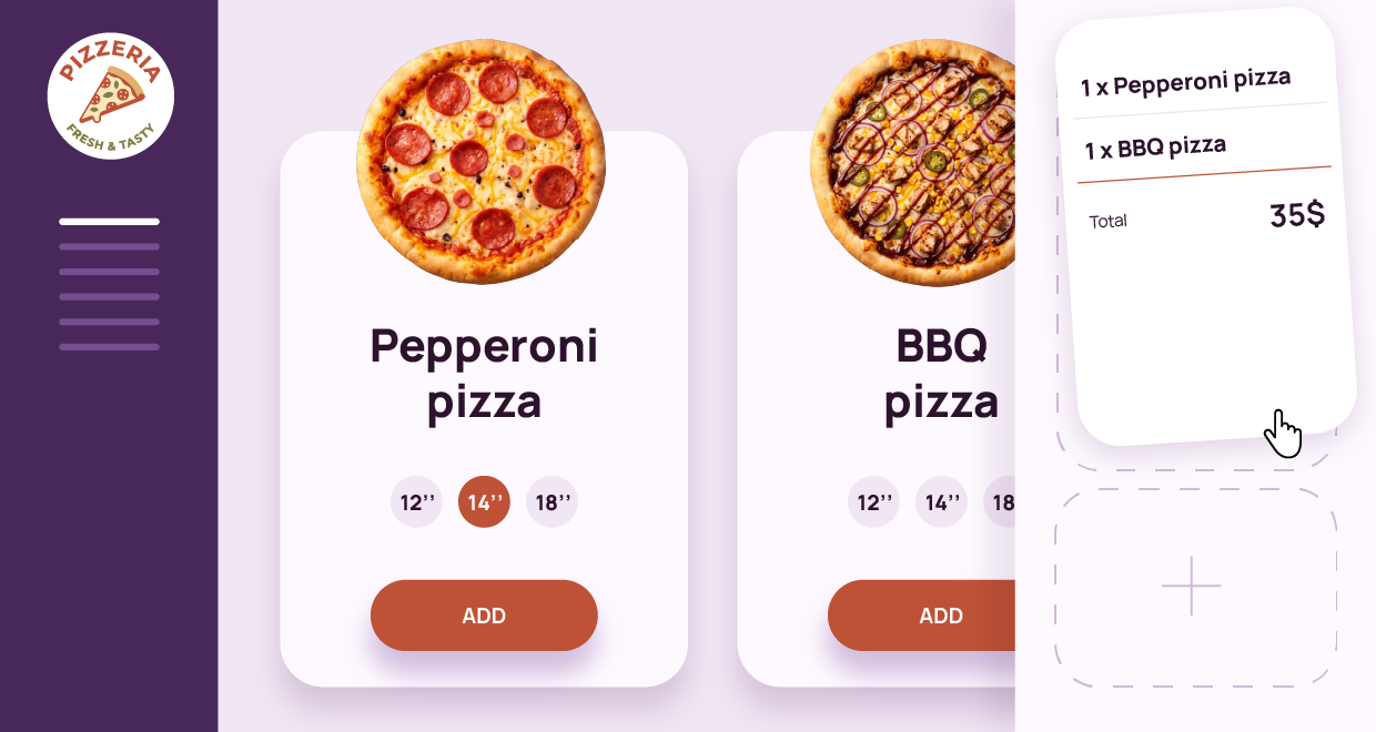 Website Editor for Pizza Shops